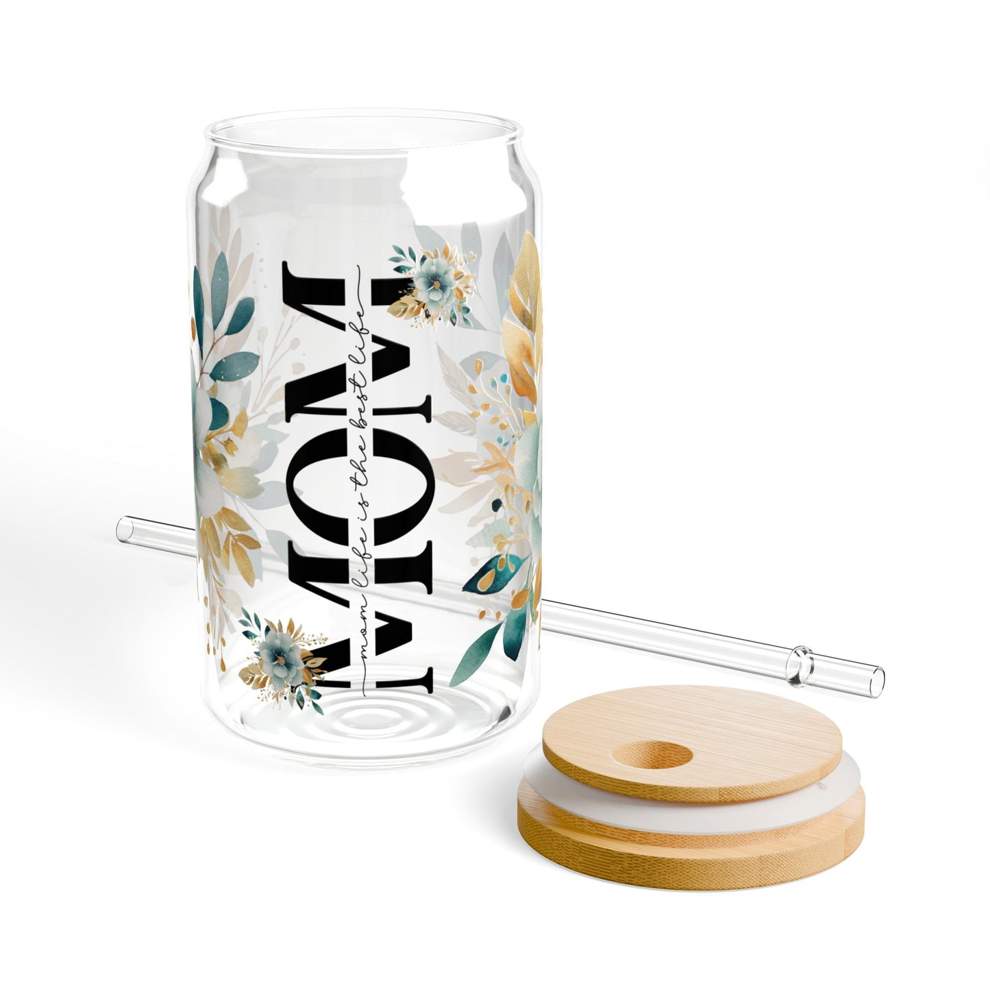 Flower mom the Sipper Glass, 16oz