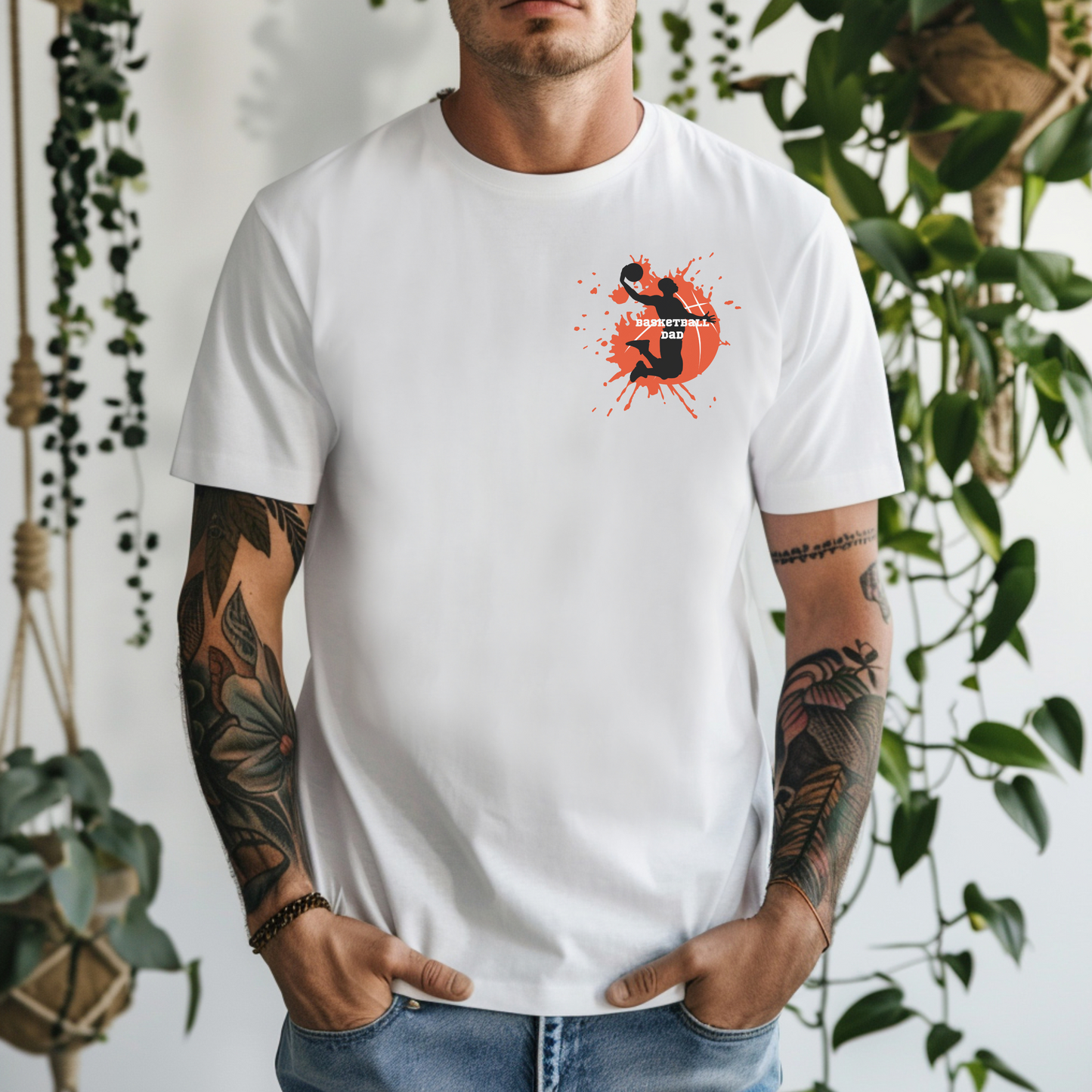 Personalized Basketball Dad Shirt - Father's Day Gift for Dad Who Loves Basketball, Unique Sports Tee for Dad
