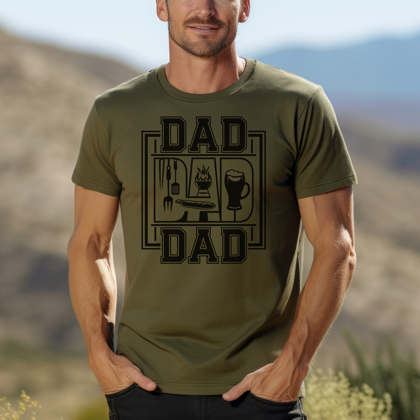 Grill Lover Dad T-Shirt - Cooking & Beer Gift for Father's Day, Perfect BBQ Dad Shirt, Gift for Dad Who Loves to Grill