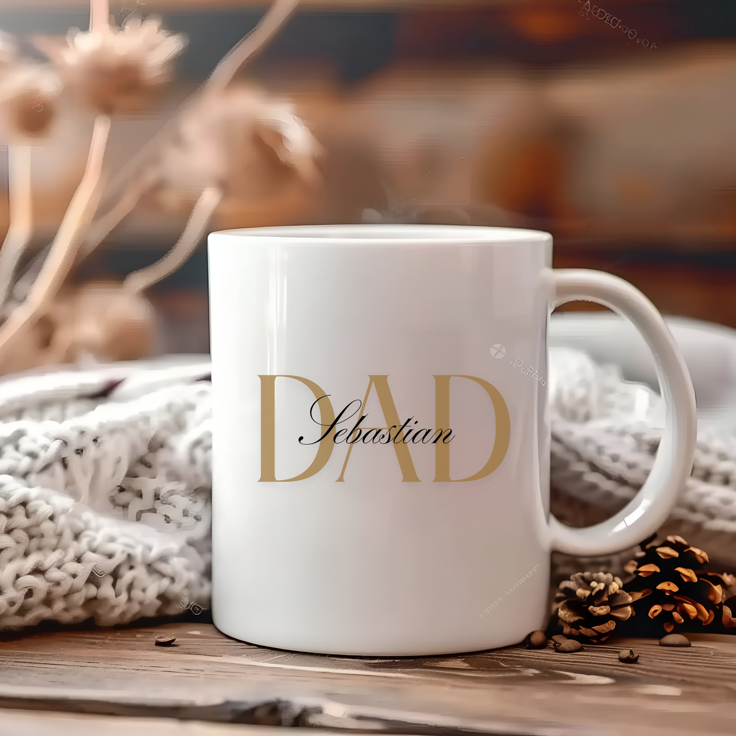 Personalized Dad Ceramic Mug, Custom Father’s Day Gift, Unique Dad's Name Mug, Best Gift for Dad, Dad Coffee Mug