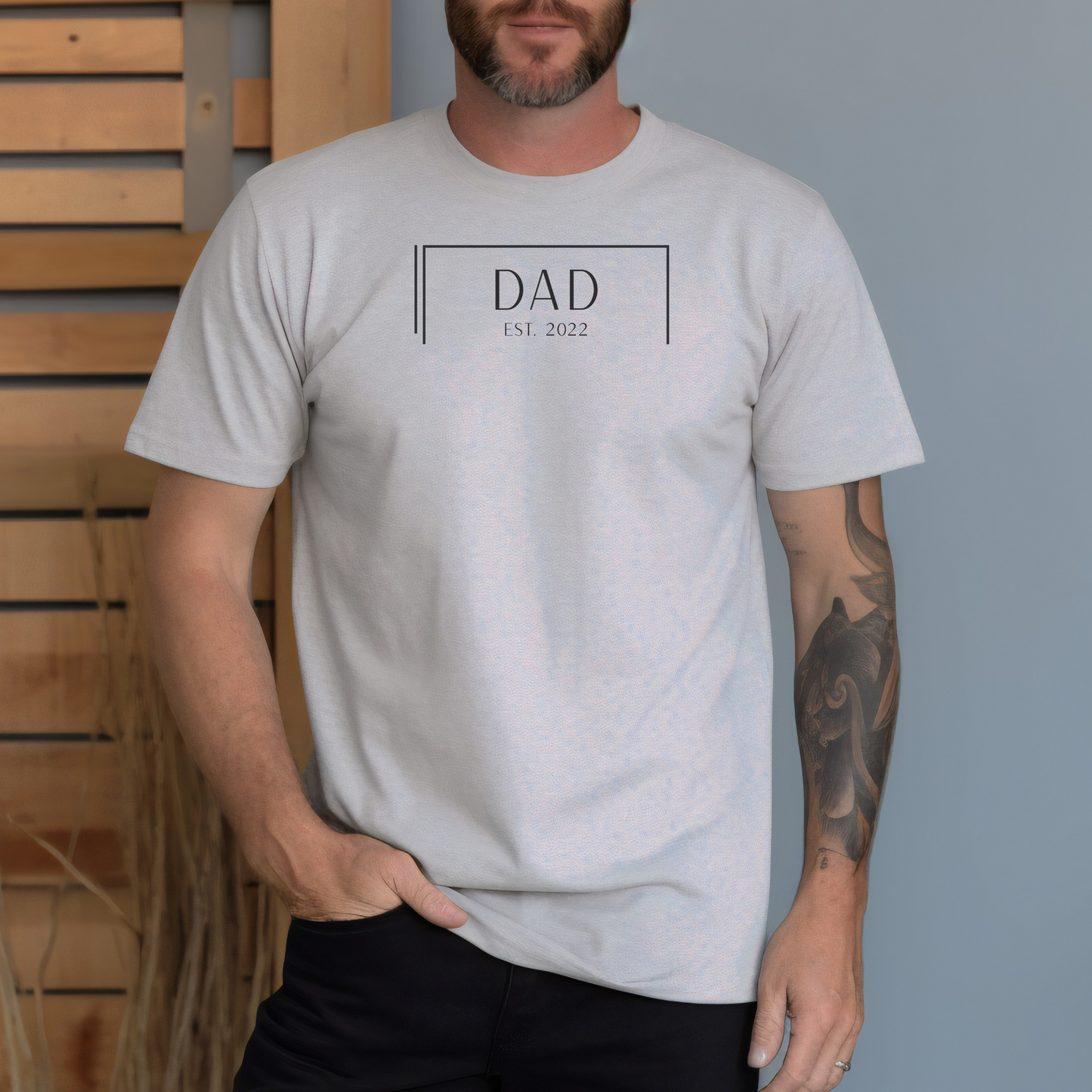Personalized Dad Shirt Customized with Year You Became a Father – Father's Day Gift for New Dad, Fatherhood Tee, Dad Life Shirt