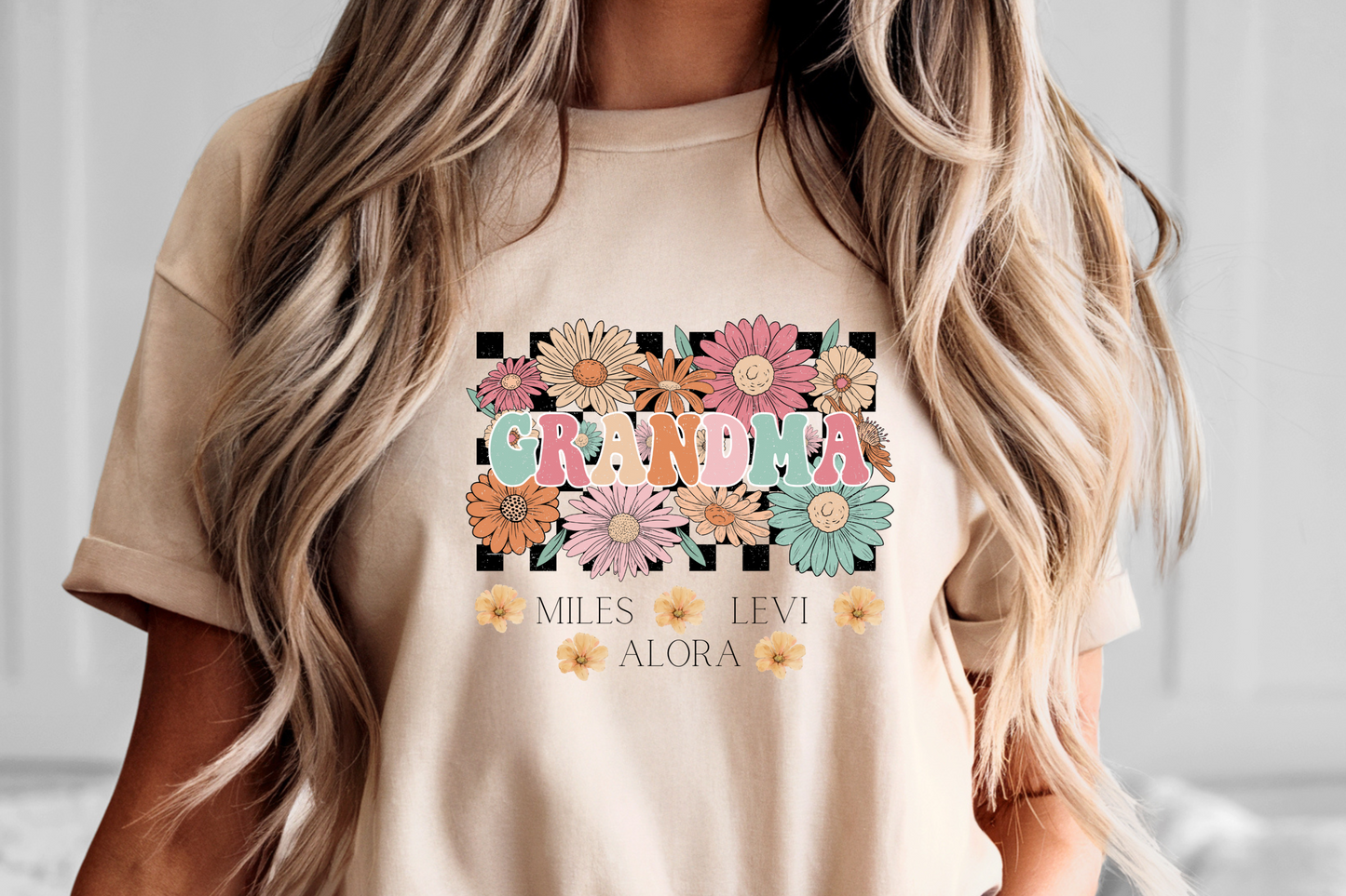 Customizable T-Shirt for Grandmother | Flowers from Grandma's Garden | Perfect Personalized Mother's Day Gift Tee