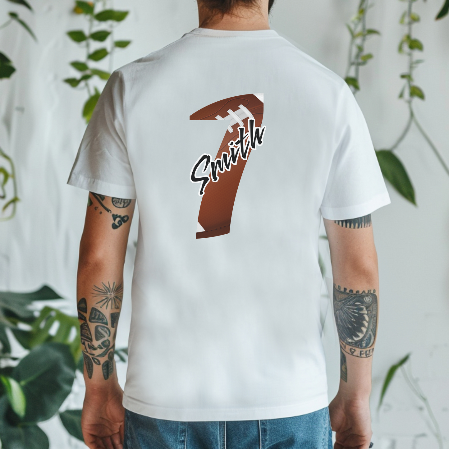 Personalized Football Dad Shirt – Gift for Dad Who Loves Football, Perfect Father’s Day Present, Custom Sports Tee