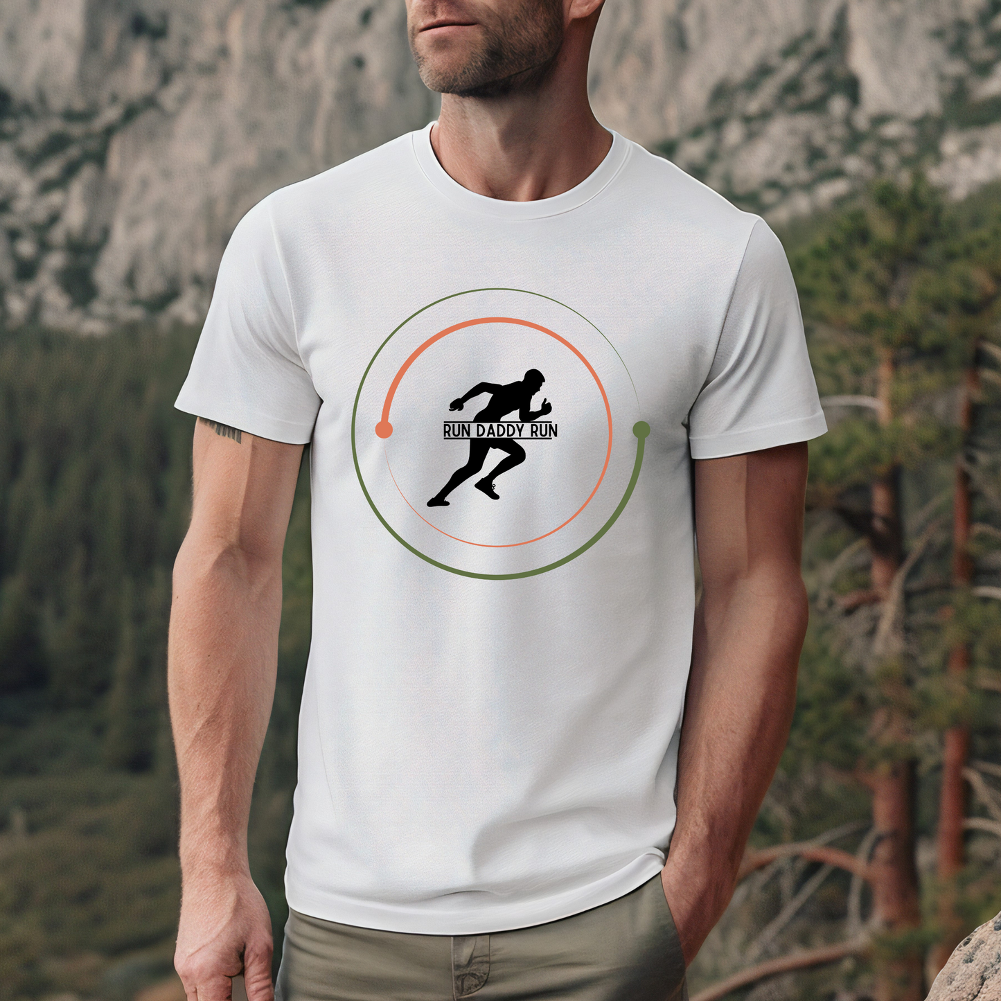 Running Dad T-Shirt – Run Daddy Run Gift for Runners, Father's Day Tee, Athletic Dad Shirt, Perfect Gift for Running Dad