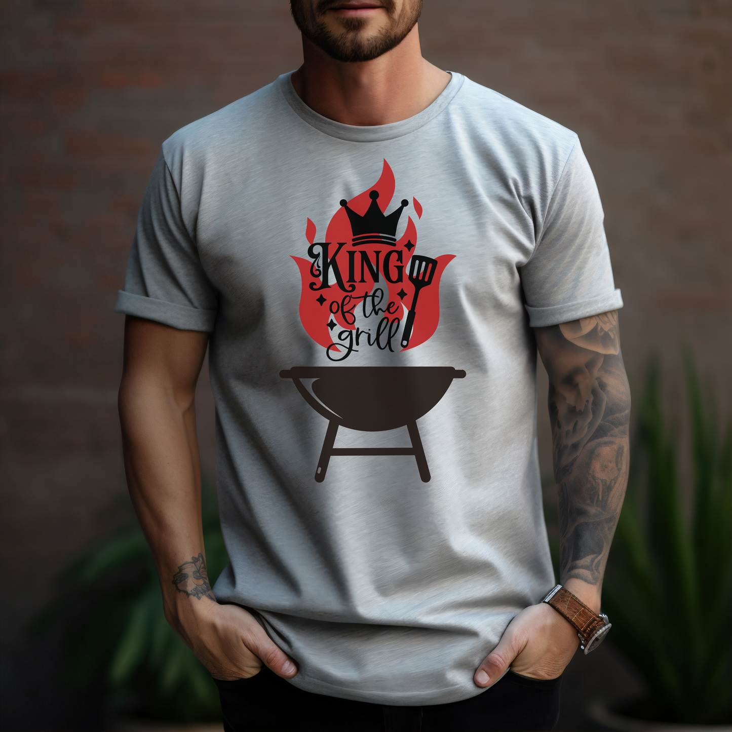 The King of the Grill T-Shirt for Dad, Father's Day BBQ Gift, Grill Lover Shirt, Dad Grill Tee, Perfect Gift for Grill Masters