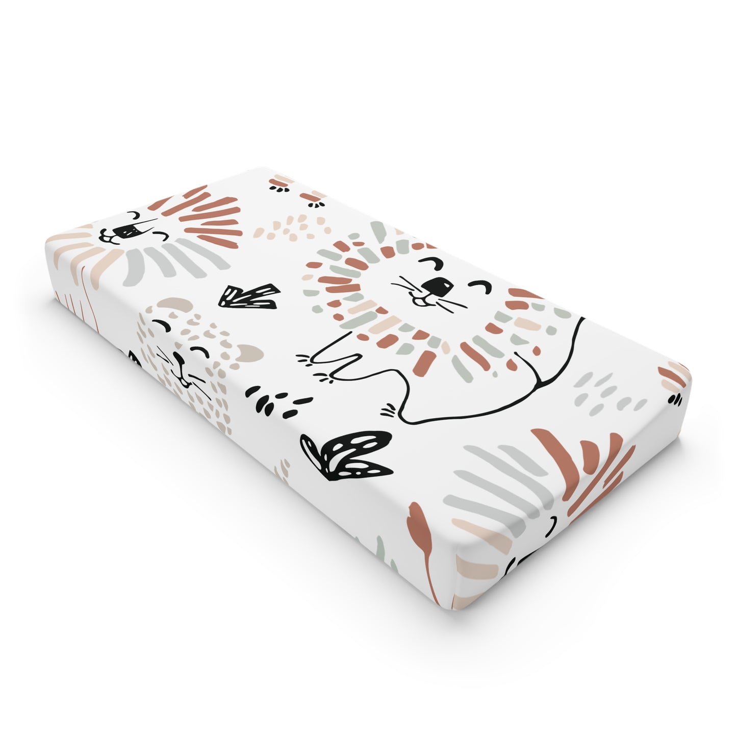 Safari Adventure Baby Changing Pad Cover - Cute Animal Prints for Nursery Decor