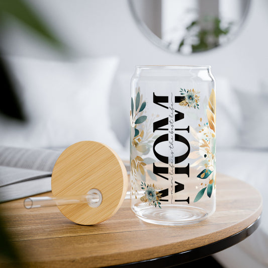 Flower mom the Sipper Glass, 16oz