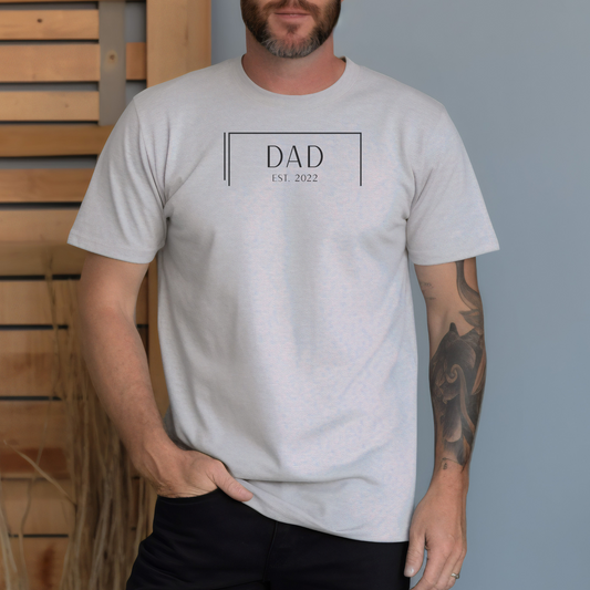 Personalized Dad Shirt Customized with Year You Became a Father – Father's Day Gift for New Dad, Fatherhood Tee, Dad Life Shirt