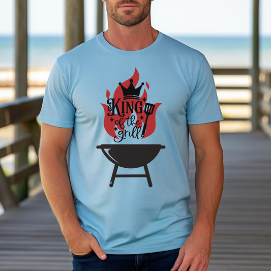 The King of the Grill T-Shirt for Dad, Father's Day BBQ Gift, Grill Lover Shirt, Dad Grill Tee, Perfect Gift for Grill Masters