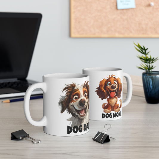 Dog Mom, Dog Dad Ceramic Mug, (11oz, 15oz)