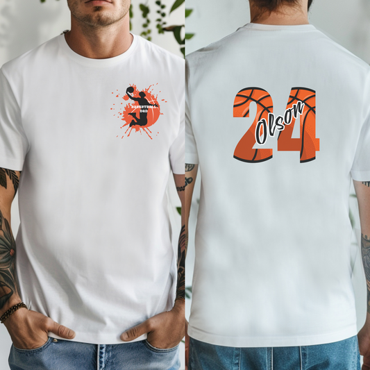 Personalized Basketball Dad Shirt - Father's Day Gift for Dad Who Loves Basketball, Unique Sports Tee for Dad