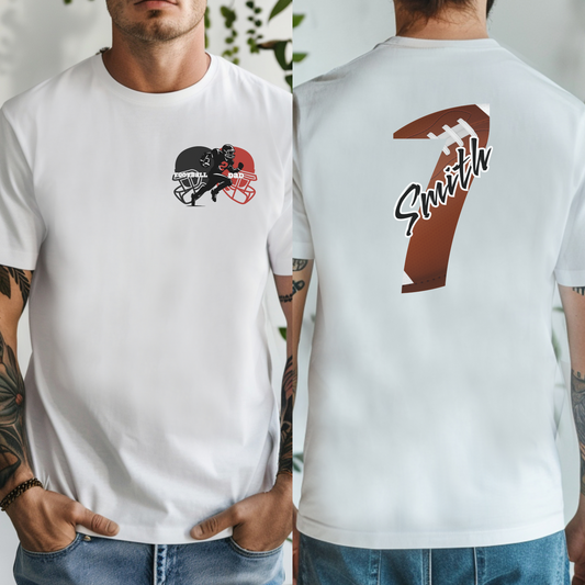 Personalized Football Dad Shirt – Gift for Dad Who Loves Football, Perfect Father’s Day Present, Custom Sports Tee