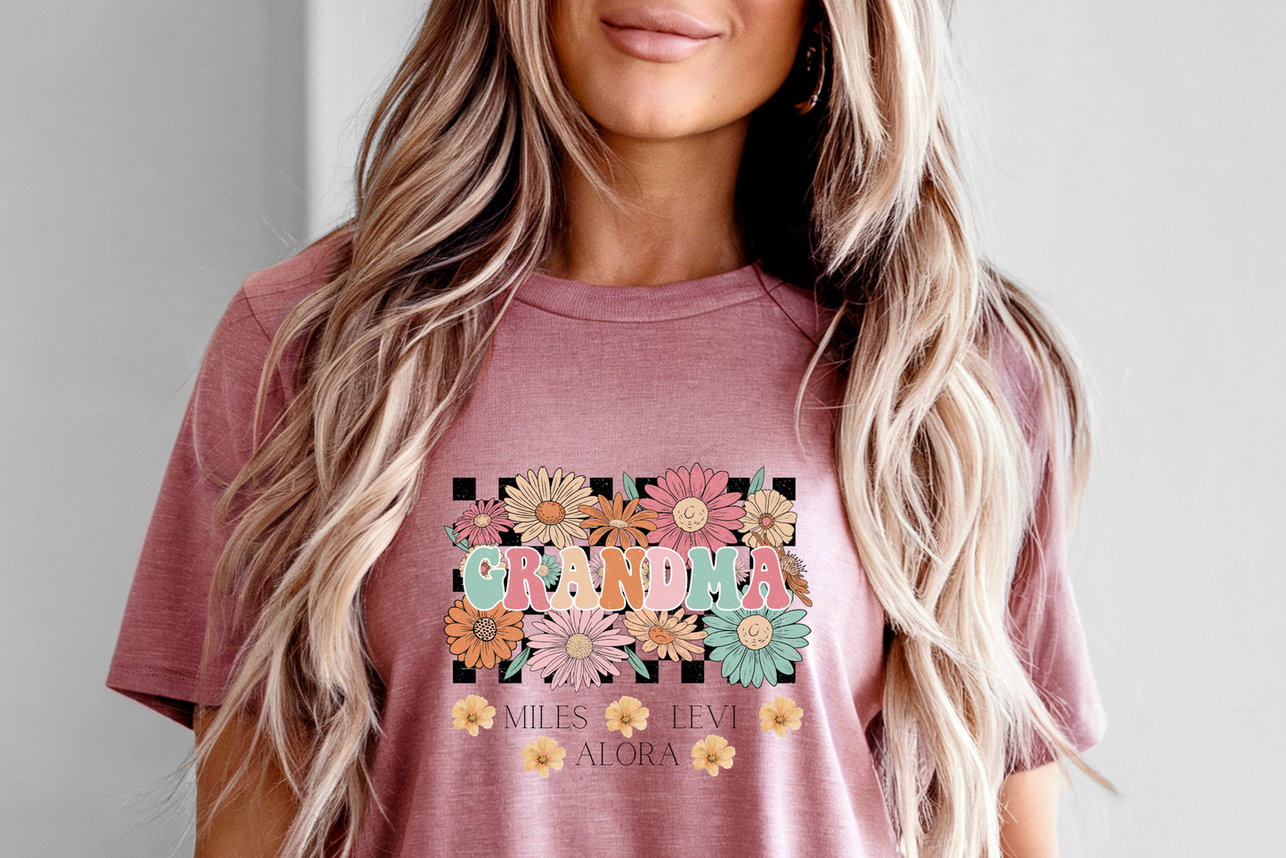 Customizable T-Shirt for Grandmother | Flowers from Grandma's Garden | Perfect Personalized Mother's Day Gift Tee