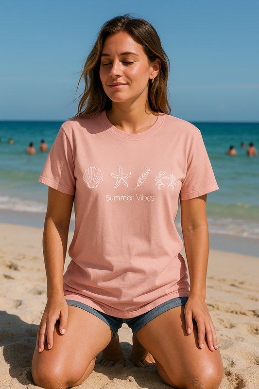 Summer Vibes Shirt for Men and Women, Casual Summer Shirt, Lightweight Tee Perfect for Warm Weather